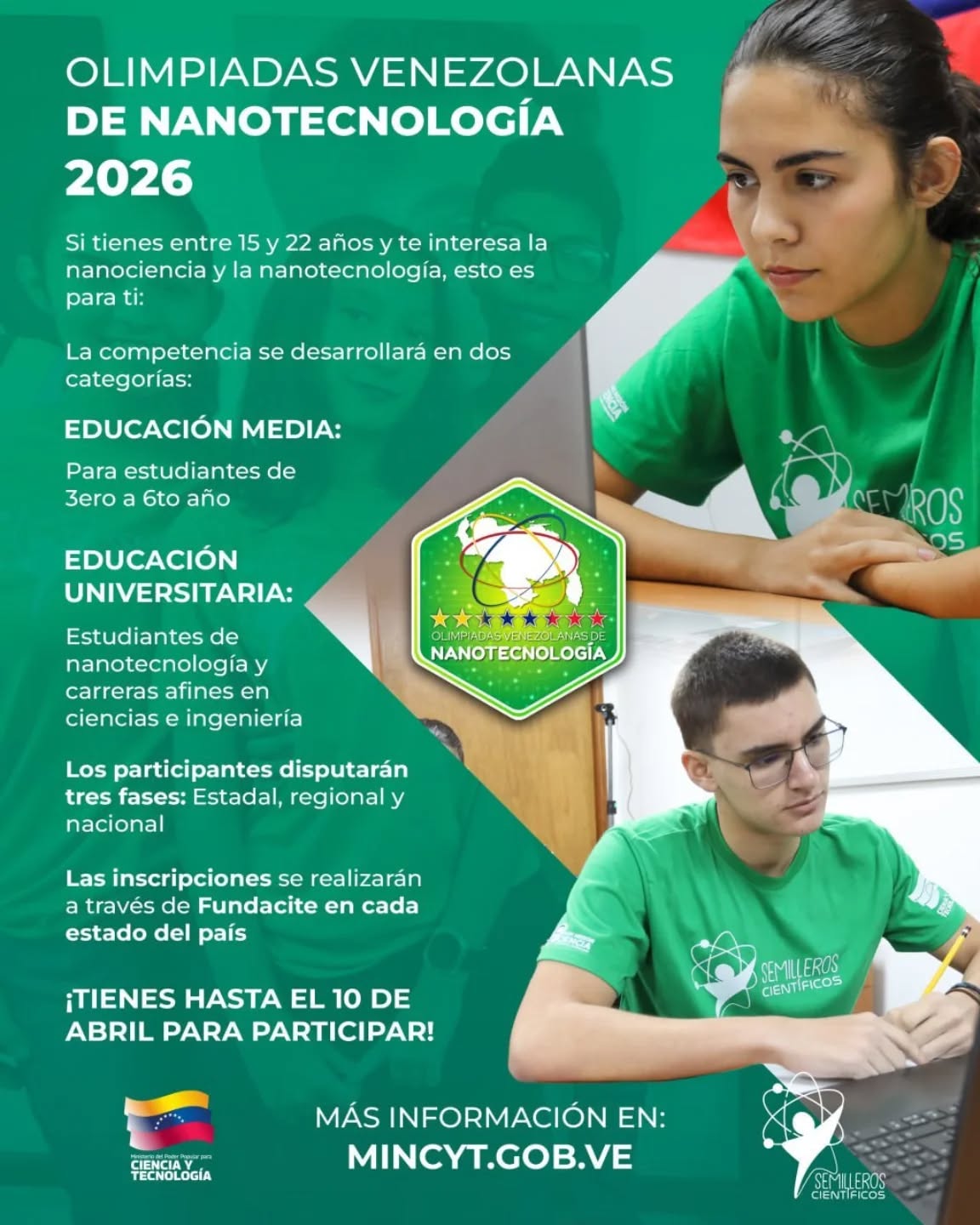 Convocatoria a las Olimpiadas Venezolanas de Nanotecnología 2026